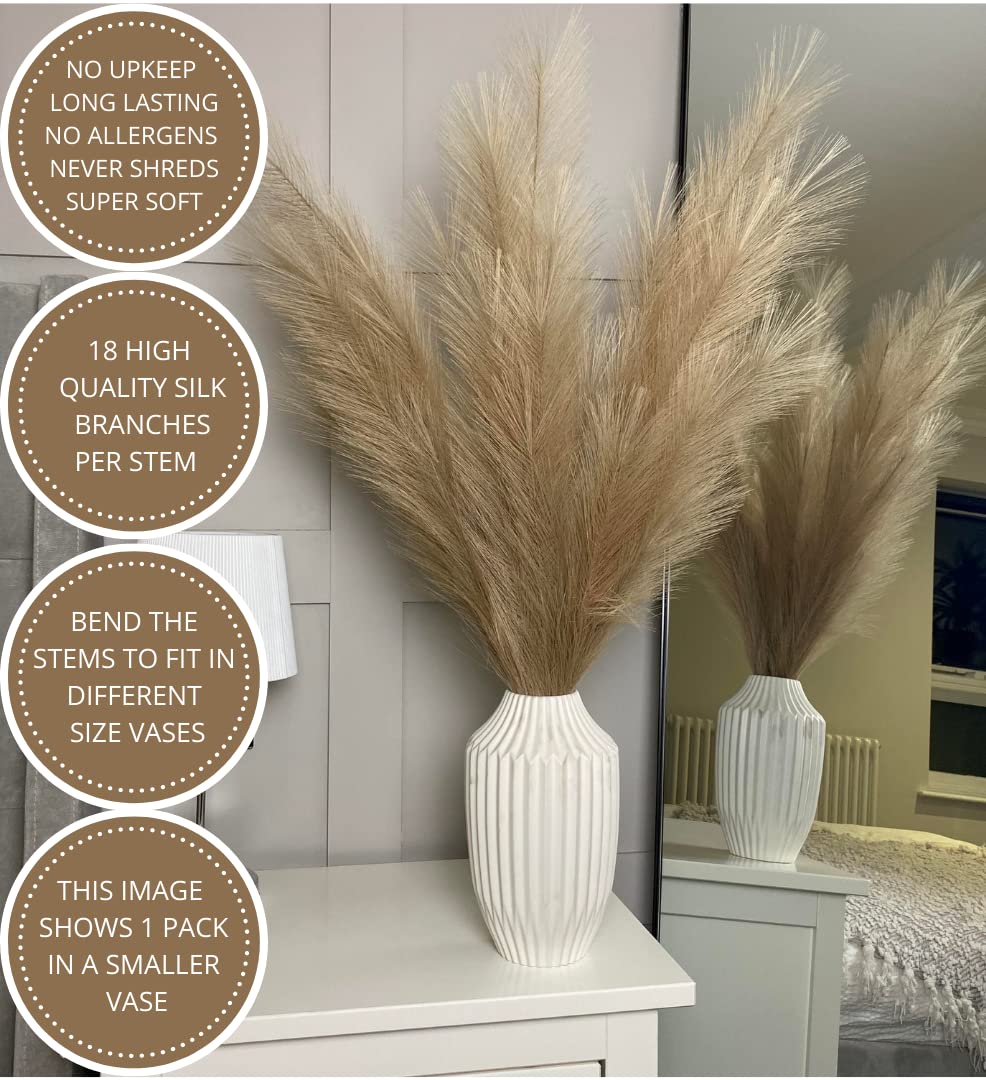 Amazon｜VOULUX ブラウン フェイクフェイクフェイクパンパグラス